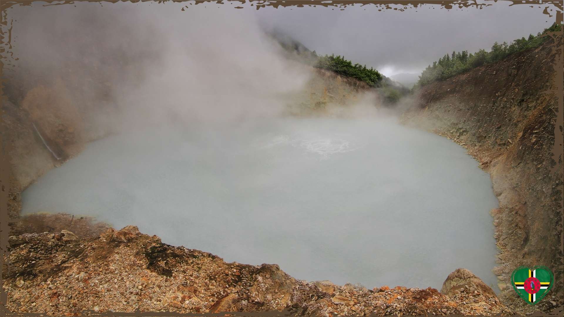 Famous Boiling Lake in Dominica